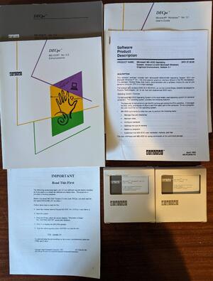 DECpc MS-DOS 5.0 and Windows 3.1