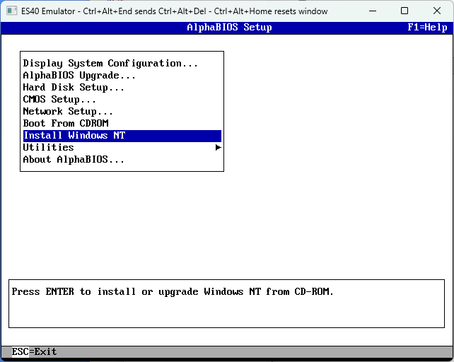 Install Windows NT