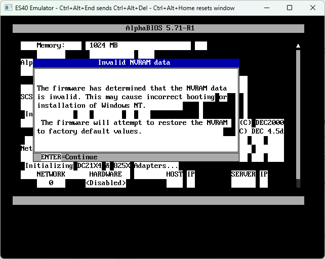 NVRAM Error