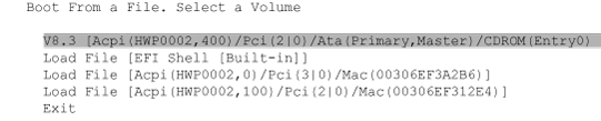 EFI Boot from a File Menu
