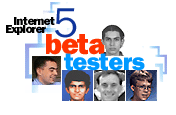 Photos of Internet Explorer 5 beta testers.