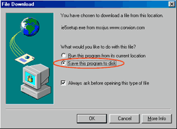 File download dialog box